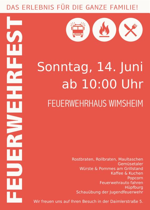Flyer Feuerwehrfest 2026