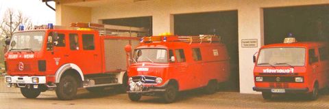 Historische Fahrzeuge der Feuerwehr Wimsheim
