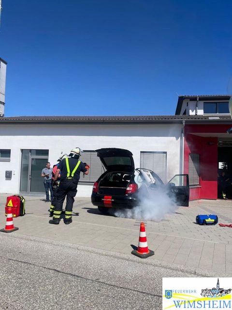 Rauchendes Fahrzeug